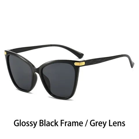 Women's Retro Cat Eye Sunglasses Oversized PC Frame UV400 Protection Fashion Sun Glasses For Travel Party Driving