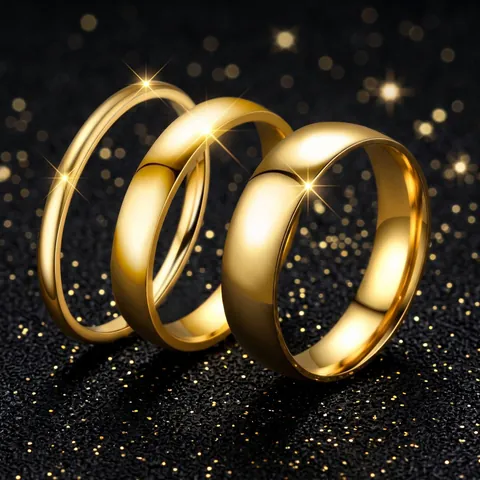 Minimalistischer Edelstahl Bandring Für Frauen Hochglanzpoliert Wasserdicht Titanstahl Schlichter Ring Nischendesign Modeschmuck Geschenk