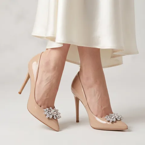 Luminose Clip per Scarpe in Strass per Tacchi da Sposa Decorazioni Rimovibili in Lega a Forma di Fiore per Matrimonio Donna