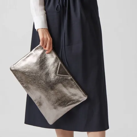Metallisches PU Leder Clutch Tasche Damen Mit Großer Kapazität Umschlag Handtasche Glänzend Weiche Mappe Für Sommer Alltag