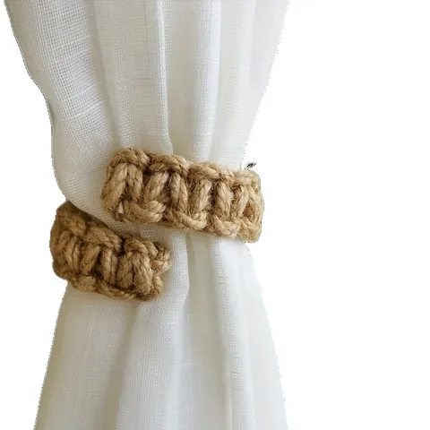 Handmade Woven Cotton Hemp Rope Curtain Tiebacks Bohemian Nordic Style Window Holdbacks Home Decor Back Ties