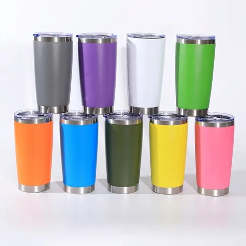 20oz Κούπα Αυτοκινήτου από Ανοξείδωτο Ατσάλι Με Μόνωση Κενού Θερμική Κούπα Ταξιδιού Διπλού Τοιχώματος Με Καπάκι για Ζεστά Κρύα Ποτά