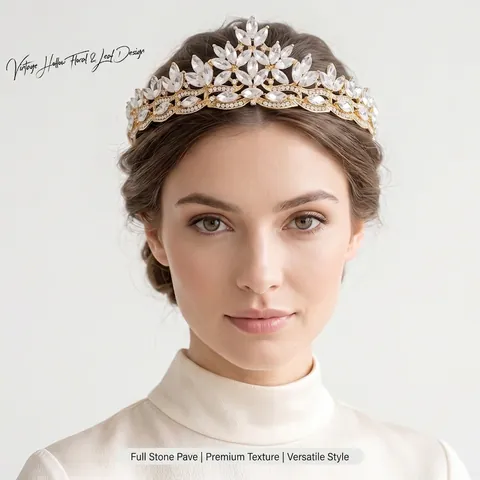 Brautkrone Tiara Legierung Navette Strass Kristall Kopfschmuck Vintage Elegant Für Hochzeit Geburtstag Party Abschlussball Frauen Mädchen