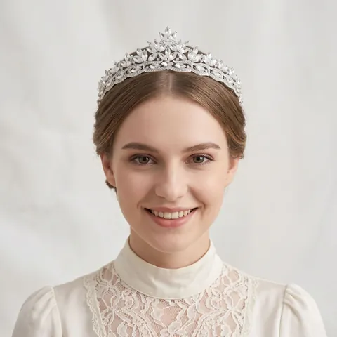 Brautkrone Tiara Legierung Navette Strass Kristall Kopfschmuck Vintage Elegant Für Hochzeit Geburtstag Party Abschlussball Frauen Mädchen