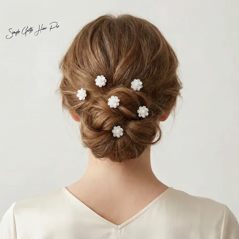 Alloy Artificial Pearl Rhinestone Wedding Hair Pins For Women Elegant U-Shaped Bridal Hair Stick Clips Jewelry Set Accessories