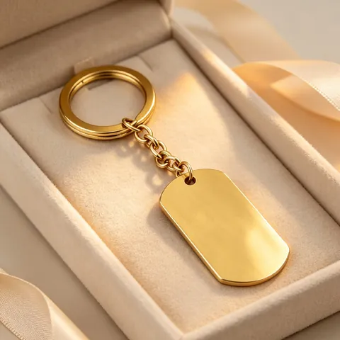 Mirror Polished Stainless Steel Blank Dog Tag Keychain For DIY Engraving Personalization Custom Pet ID Tag Military Style Key Ring Jewelry