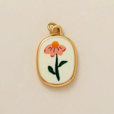 12 Month Birth Flower Pendants Copper Enamel Floral Charms For DIY Necklace Bracelet Shoes DIY Jewelry Making Accessories