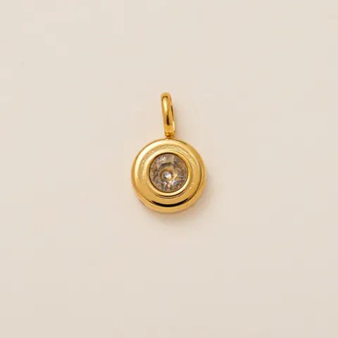 Birthstone Shoe Charms DIY Stainless Steel Rhinestone 18K Gold Plated Pendant For Sneakers Jewelry Making Accessories