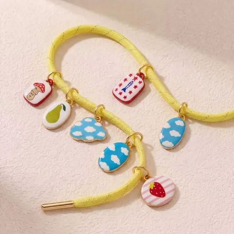 Stainless Steel Alloy Enamel Colorful Shoe Charms Fruit Animal Pattern DIY Pendants For Clogs Sandals Shoes Decoration Women Girls Jewelry Accessories