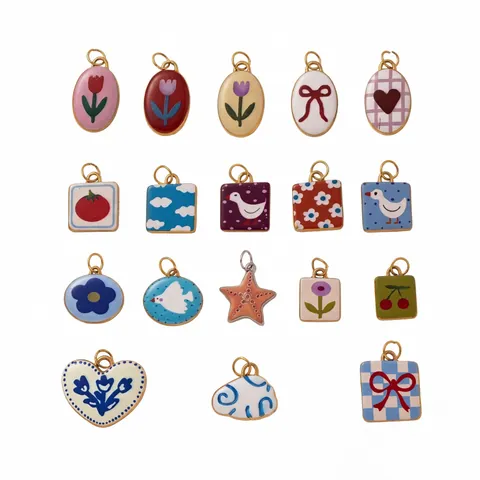 Stainless Steel DIY Shoe Charms Enamel Flower Tomato Starfish Duck Shape Decorative Pendants For Sneakers Bag Jewelry Accessories Women