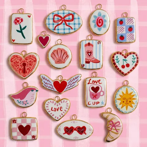 Mode Edelstahl Anhänger Halskette Herz Schleife Blume Sonne Vogel Emaille Tropföl Charms Für Damen DIY Schmuck Zubehör Geschenk