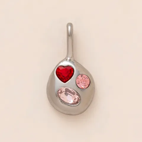 Stainless Steel Heart Bow Shoe Charms DIY Pendants Jewelry Making Findings Vacuum Plated 18K Gold Rhinestone Charms For Women