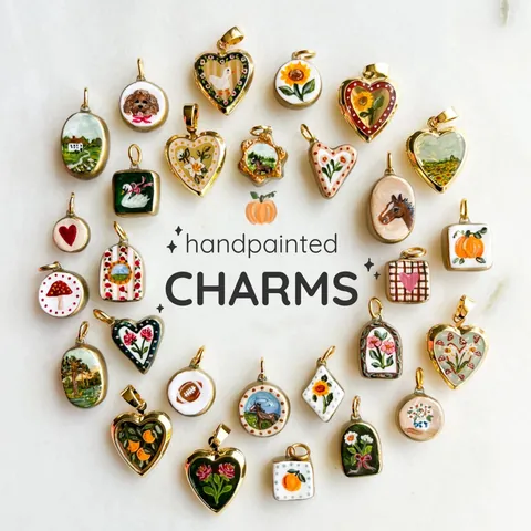Vintage Dopamine Kleur Koperen Ketting Vrouwen Handgeschilderde Bloem Aardbei Krab Hart Zee Schelp Hanger Ketting