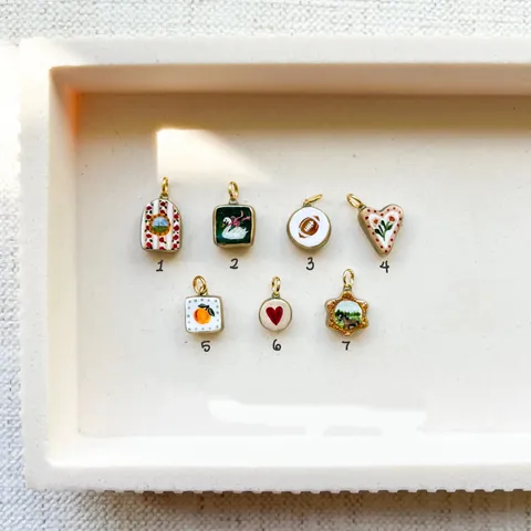 Vintage Dopamine Kleur Koperen Ketting Vrouwen Handgeschilderde Bloem Aardbei Krab Hart Zee Schelp Hanger Ketting