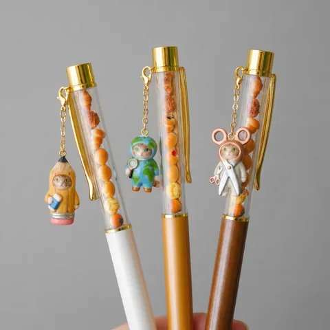 Cartoon Cat Mathematical School Theme Enamel Pendants For Jewelry Making Copper Animal Charms For DIY Necklace Bracelet Accessory