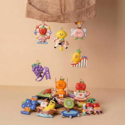 Schattige Cartoon Fruit Pretpark Hanger Ketting Voor Dames Koperen Emaille Charm Mode Sieraden Cadeau