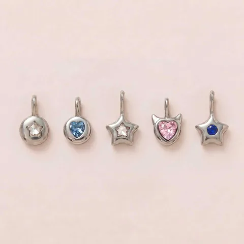Titanium Steel Shoe Charms Star Heart Leaf Birthstone Rhinestone Pendants Inlaid Zirconia Shoe Decoration For Sneakers Women Jewelry