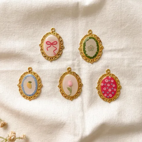 Vintage Edelstahl Emaille Blumen Schleife Anhänger Halskette Für Damen Künstlerisch Vergoldet Büroklammer Kette DIY Schmuck Zubehör