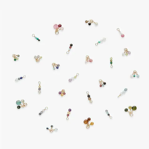 Stainless Steel Artificial Pearl Beaded Pendant Necklace DIY Jewelry Accessories Colorful Glass Bead Charms For Women