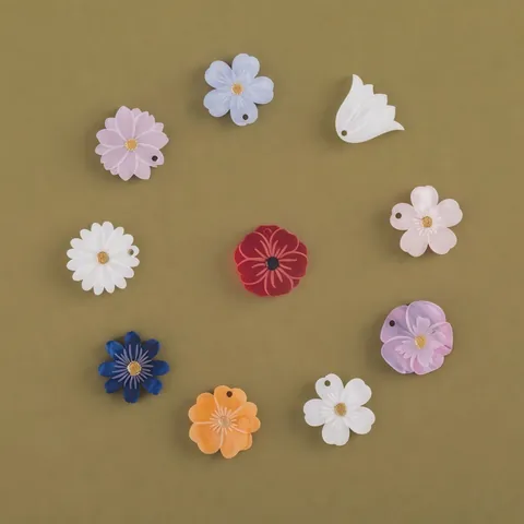 Stainless Steel Fruit Flower DIY Pendants For Jewelry Making Necklace Earrings Colorful Resin Fruit Charms Women Fashion DIY Jewelry Supplies