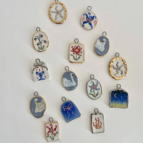 Edelstahl Bedruckt Schwan Blume Schleife Anhänger Halskette Für Damen DIY Schmuck Elegante Schmetterling Sternenhimmel Charms Zubehör