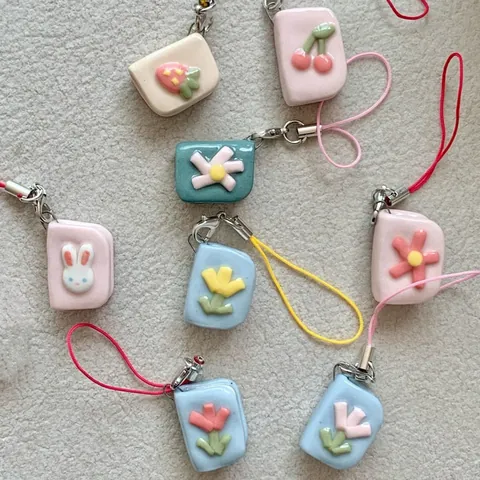 Collar con Colgante de Acero Inoxidable Esmalte Pintado a Mano Zanahoria Cereza Conejo Flor para Mujer Joyería Linda