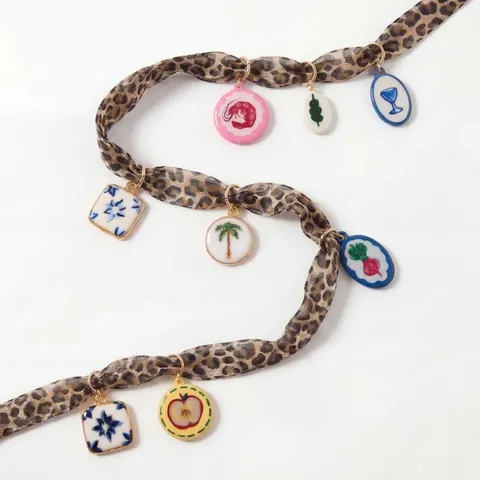 Summer Flower Fruit Print DIY Shoe Buckle Pendants Copper Charms For Decorative Clogs Sneakers Accessories For Women Girls