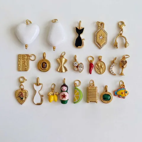 Western Style Stainless Steel DIY Shoe Charms Enamel Rhinestone Pendants Fish Butterfly Pasta Heart Shapes Bag Decoration Accessories