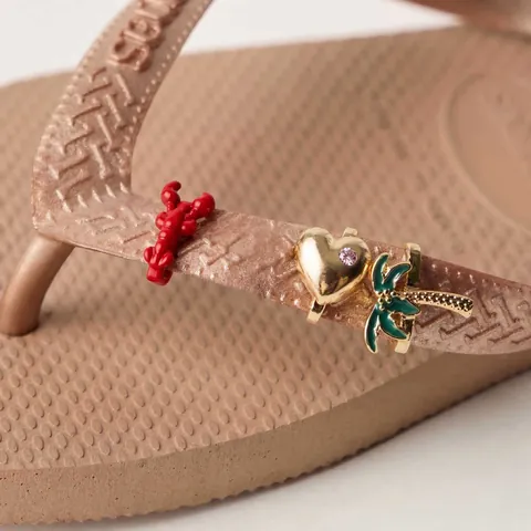 Edelstahl Strass Flip-Flop Charms DIY Schuh Zubehör Kokospalme Hummer Schwan Poker Design Für Urlaub Sandale
