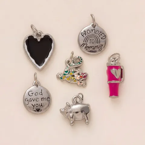 DIY Stainless Steel Jewelry Charms Pink Cup Pig Heart Pendant For Earphone Chain Keychain Making Accessories Women Jewelry