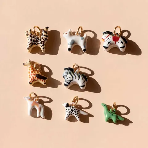 Cartoon Animal Shoe Charms Enamel Copper Pendants Cat Dog Fox Dinosaur DIY Jewelry Decoration Accessory For Shoes Gift