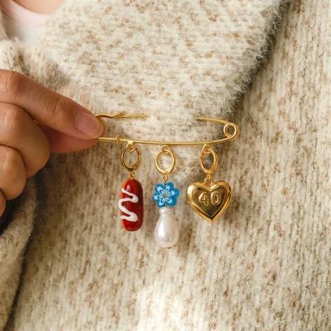 18K Gold Plated Copper Pendants Charms DIY Flower Heart Croissant Baseball Cloud Evil Eye Enamel Jewelry Making Findings