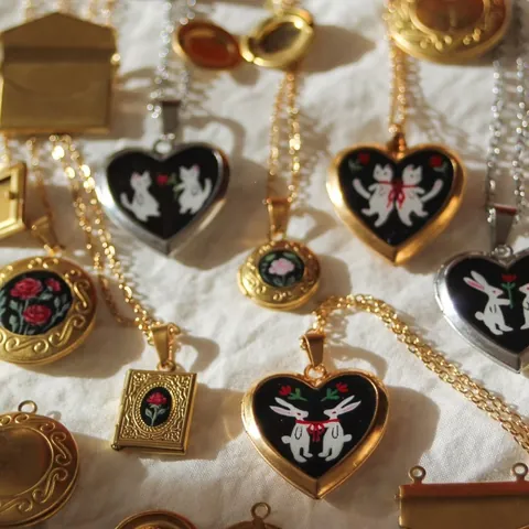 Vintage Roestvrij Staal Emaille Hart Medaillon Ketting Voor Vrouwen Retro Fotolijst Hanger Mode Kettingen Sieraden Cadeau