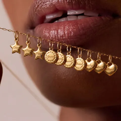 18K Vergoldete Edelstahl Anhänger Halskette Vintage Elegante Herz Stern Mond Charm Halsketten DIY Schmuck Für Damen