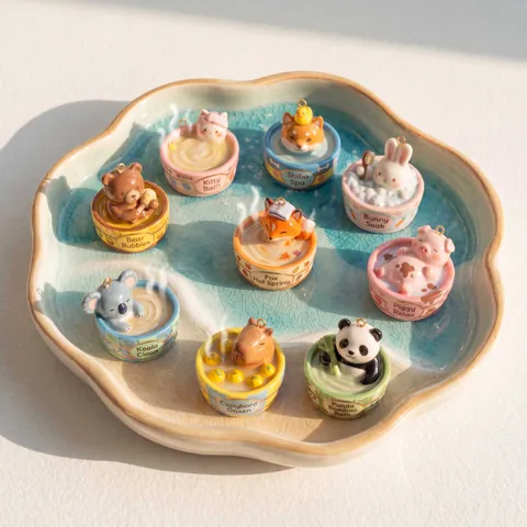 Japanischer Stil Kupfer Süßes Tier Badewanne Anhänger Für DIY Schmuckherstellung Shiba Inu Panda Kaninchen Charm Zubehör