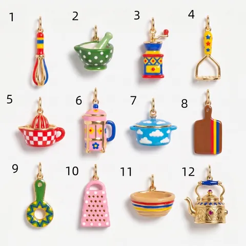 316 Edelstahl Küchenutensilien Anhänger Emaille Mini Schneebesen Kaffeekanne Teekanne Halskette Für Damen Kulinarischer Schmuck