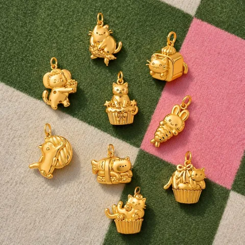 3D Cute Pet Cat Rabbit Pendant Necklace 316L Stainless Steel Lucky Cat Animal Charm For Women Girls Fashion Jewelry Gift