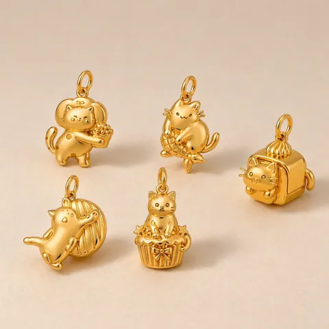 3D Cute Pet Cat Rabbit Pendant Necklace 316L Stainless Steel Lucky Cat Animal Charm For Women Girls Fashion Jewelry Gift