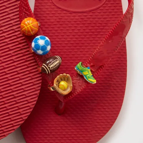 Mini Breloques de Chaussures en Émail en Forme de Ballon de Sport et Basket Accessoires de Décoration DIY pour Sabots