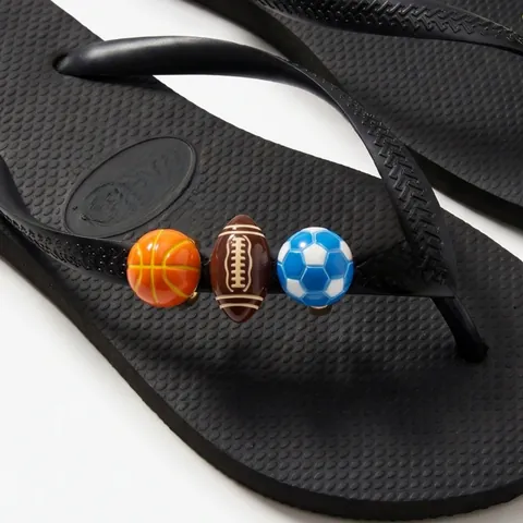 Mini Breloques de Chaussures en Émail en Forme de Ballon de Sport et Basket Accessoires de Décoration DIY pour Sabots