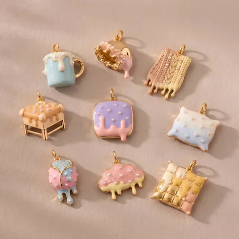 Collana con Pendente Animali in Acciaio Inossidabile per Donna Cartone Animato Smalto Perle Artificiali Gioielli Regalo
