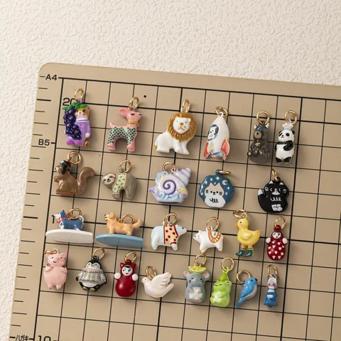 Simpatici Ciondoli Animali Cartone Animato Rame Galvanizzato Gatto Leone Panda Pinguino Charms per Fai da Te Collana Braccialetto Gioielli Accessori Regalo Donna