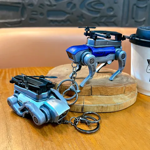 Creative Mechanical Dog Keychain Deformable Decompression Robot Puppy Toy Pendant For Students Backpack Decor Accessory