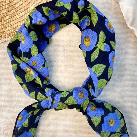 Damen Casual Baumwolle Blumenmuster Vierecktuch Pastoral Koreanischer Stil Bedruckt Paisley Bandana Halstuch Kopftuch Für Reisen