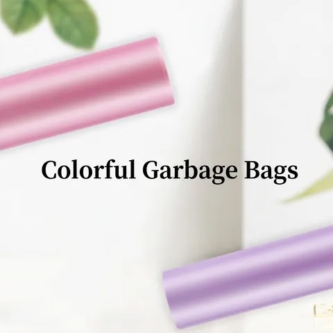 Household Garbage Bags Rolled Thickened Trash Bags Flat Open PE Plastic Waste Bags For Kitchen Bathroom Home Daily Use