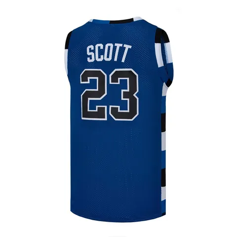 Men Retro Basketball Jersey Scott 23 Tree Hill Ravens Embroidered Mesh Sleeveless Sports Top Athletic Apparel
