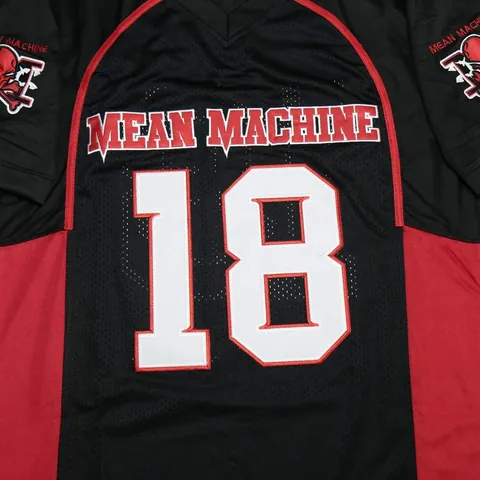 Men Mean Machine 18 Crewe American Football Jersey Embroidered Polyester Mesh Breathable Movie Sport Top Jersey