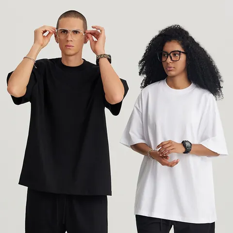 Ανδρικό Casual T-Shirt από Καθαρό Βαμβάκι με Στρογγυλή Λαιμόκοψη Κοντό Μανίκι Χαλαρή Εφαρμογή Χαμηλωμένοι Ώμοι Μονόχρωμο