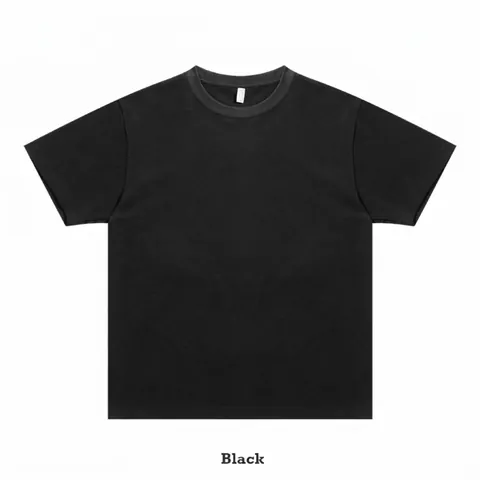 Maglietta da Uomo Pesante 100% Cotone Tessuto Levigato Tinta Unita Urban High Street Vestibilità Morbida Top Manica Corta