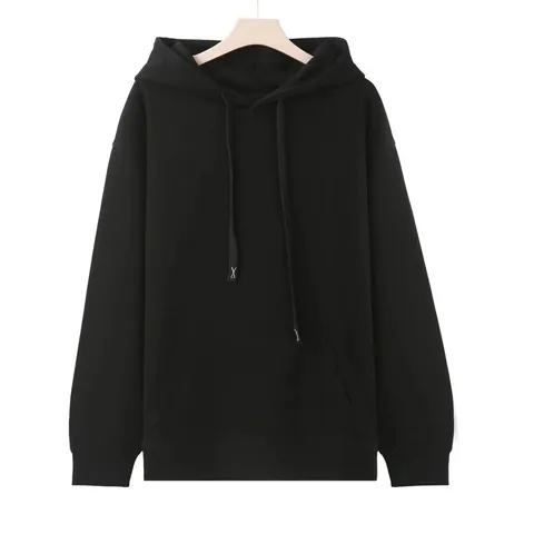 Men Heavyweight Cotton Blend Oversized Hoodie Loose Fit Long Sleeve Top Casual Solid Color Hooded Sweatshirt With Kangaroo Pocket